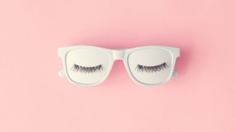 Sunglasses with lashes on them