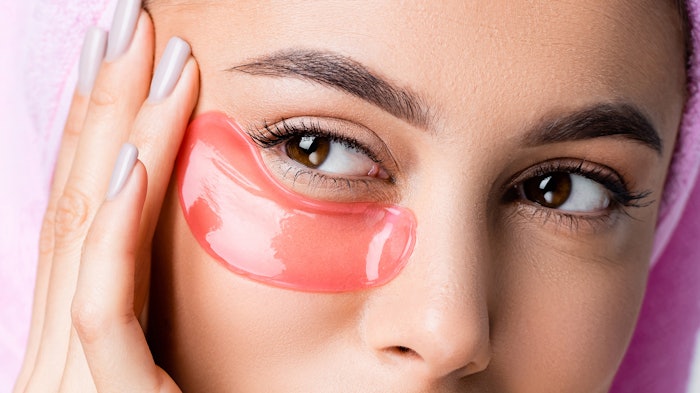 Woman doing her skin care