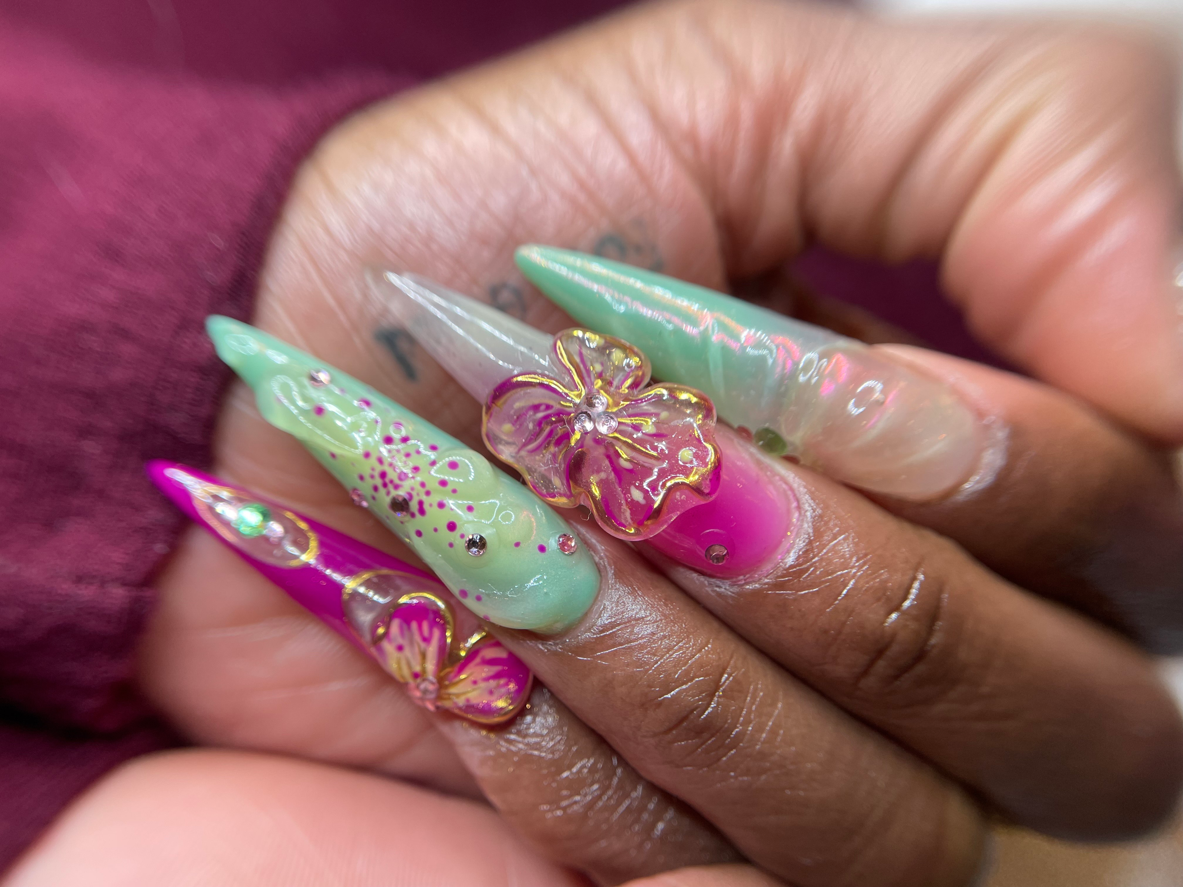 Celebrity nail artist Rose Hackle brought bold and vibrant designs to life on 'Wicked' star Cynthia Erivo&rsquo;s fingertips at the Tony Awards.