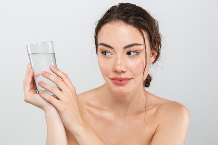 beauty woman glass skin glowing complexion