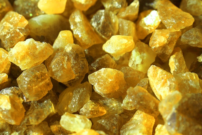 Sulfur crystals