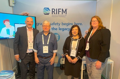 The Research Institute for Fragrance Materials (RIFM) booth housed four representatives to demonstrate the value of RIFM and provided demonstrations of the world-renowned RIFM Database and answered questions about the benefits of RIFM Membership.