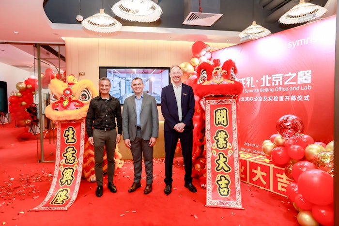 L to R: Symrise's Kapil Sethia, F&B President APAC, Walter Ribeiro, Global President Food & Beverage, Robert Marti, VP North Asia, Food & Beverage.
