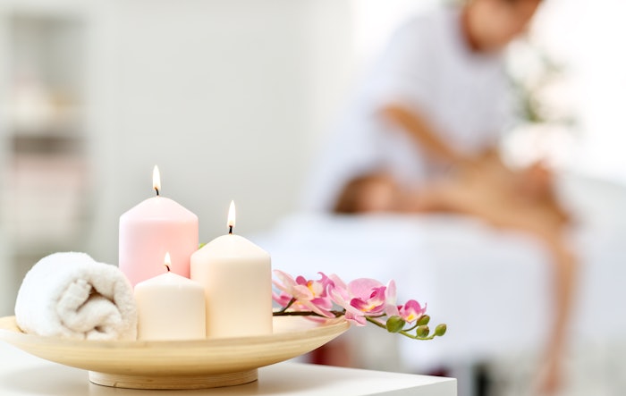 Woman receiving a spa treatment