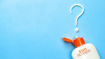 Sunscreen with a question mark