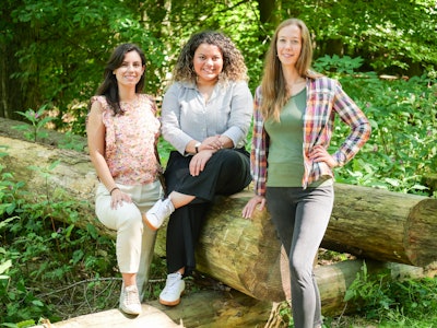 From left: Lignopure’s Daniela Arango, Joana Gil Chavez and Wienke Reynolds.