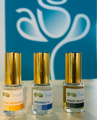 Chiraz Mouradian crafted three fragrances for the WPC presentation: Slow Morning, Highway 61 and Night Shadow, all with vastly different inspirations.