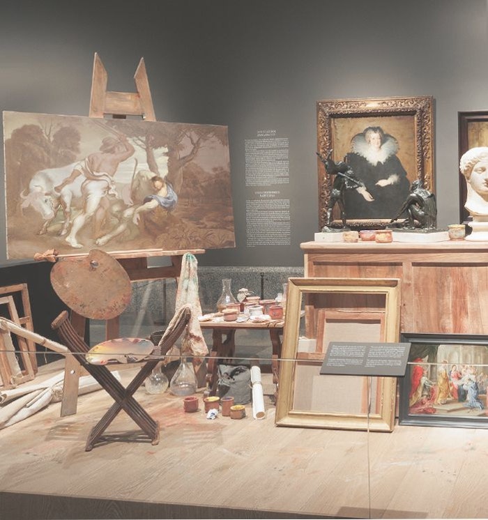 Shown alongside the paintings is a recreation of Rubens&rsquo;s workshop with a fragrance created by perfumer Luz Vaquero that recalls the scent of a painter&rsquo;s workshop of that time.