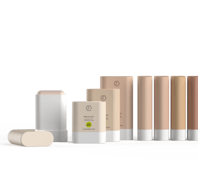 FusionPKG's monomaterial Space Stick, a slim, oval-shaped stick, is available in 10, 15 and 20 ml variants