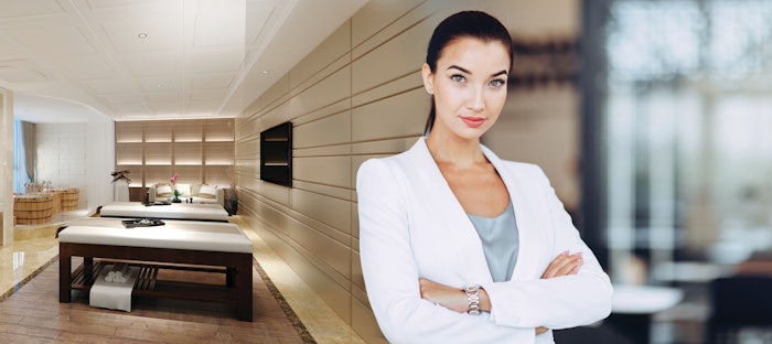 Esthetician in a spa setting