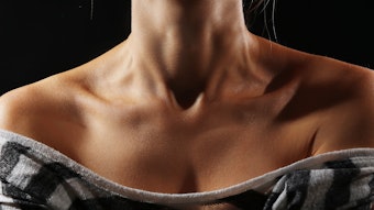 Neck and decollete of a woman