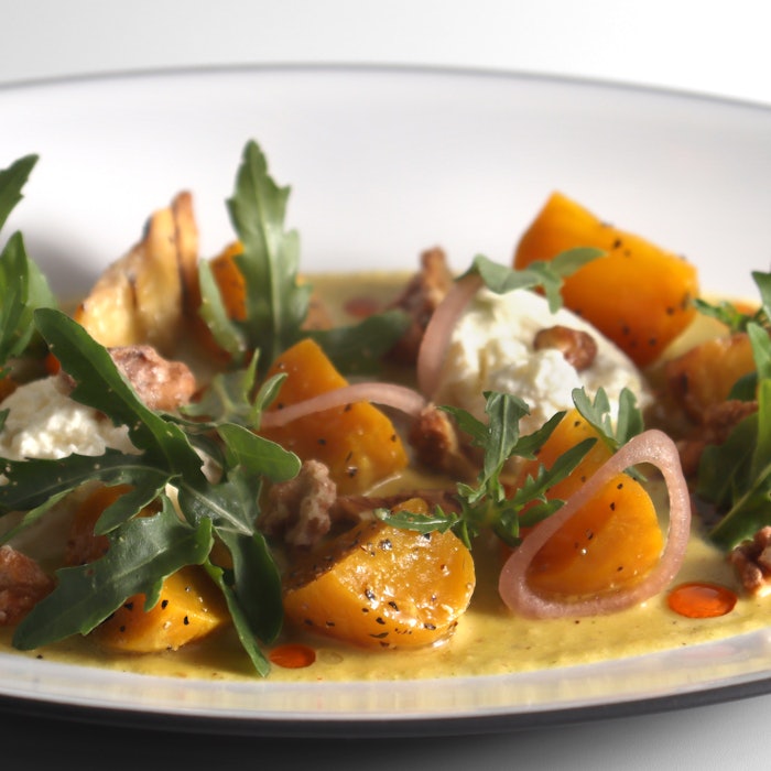 Oven-roasted golden beets