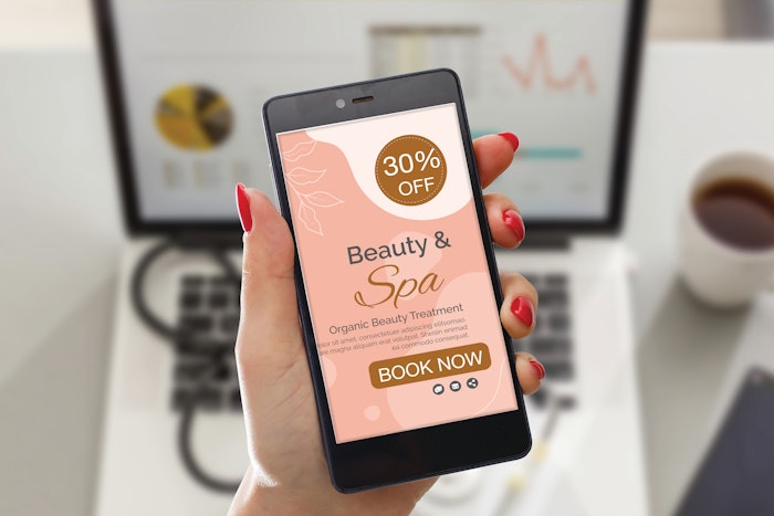 Spa marketing on a phone