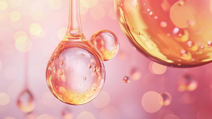 cosmetic serum oil drop on skin cell collagen moisturizer for skin repair exosome concept 3d rendering