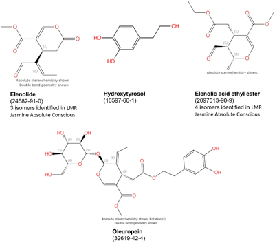 F-4. Oleuropein and its derivatives identified in new Jasmine Conscious Absolute