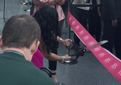 Ribbon cutting at IBS New York to open the expo hall on the first day of the show.
