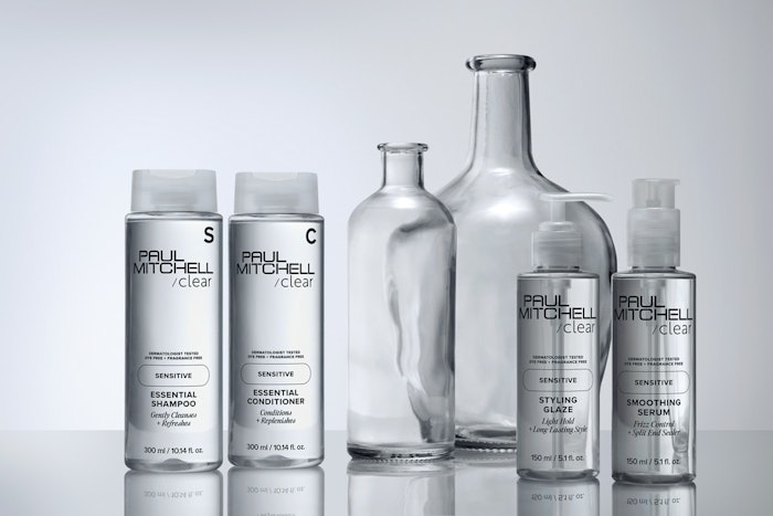 Paul Mitchell Clear Line (shampoo, conditioner, styling glaze and smoothing serum).