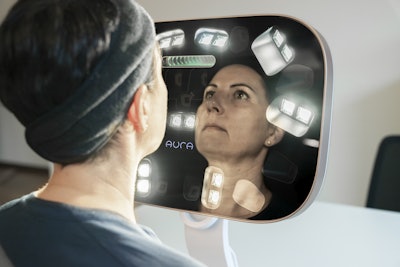 Aura Reality can examine facial structures, skin condition and volumetric changes using 13 high-resolution cameras