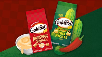Goldfish Awesome Sauce Flavored Crackers are inspired by the sweet, smoky, and tangy condiment found at restaurants.