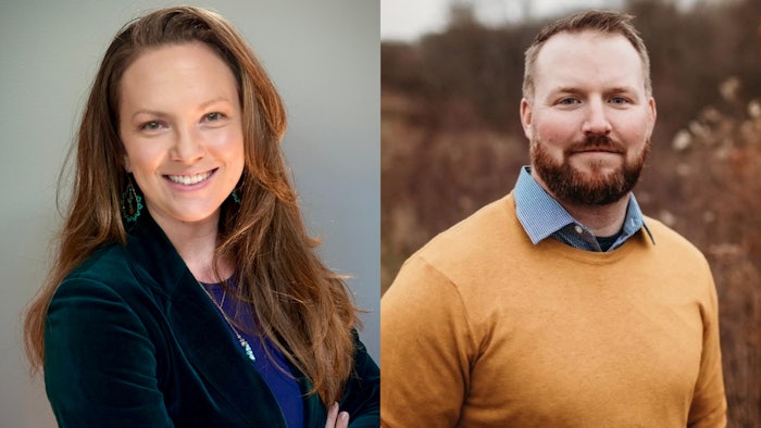 Emily Trentacope, PhD (left) and Garret Boston, PMP (right)