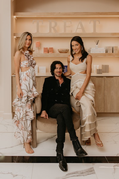 The founders of Treat Medspa: COO Lindsay Malachowski, Sarah Bonner, the chief growth officer and CEO Ryan Bloch.