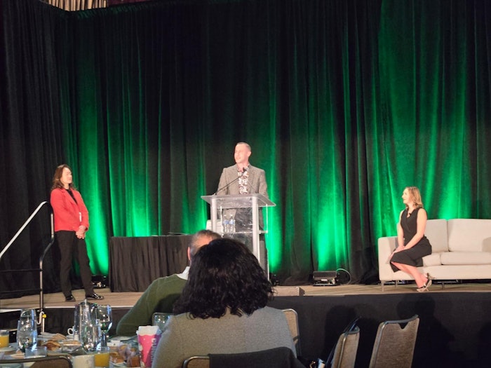 Tony Abboud speaking after being awarded the Alan B. & Jeanette Black Award by the the Society of Cosmetic Chemists (SCC).
