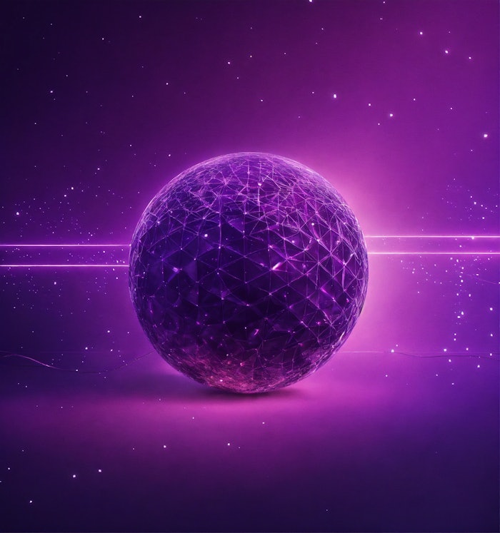 Purple Tech Sphere Illustration By Roelmi