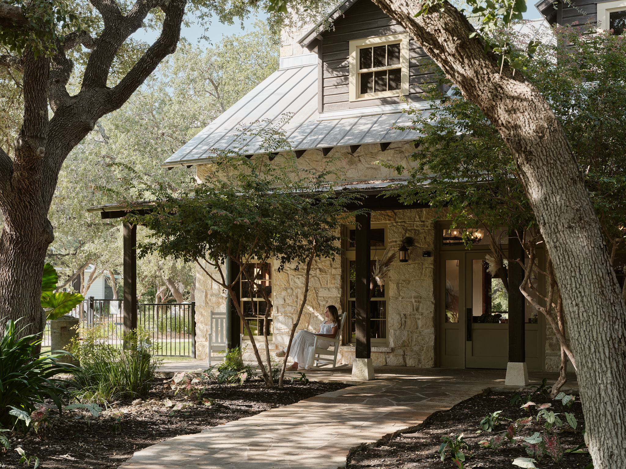 The front porch of the Windflower Spa.