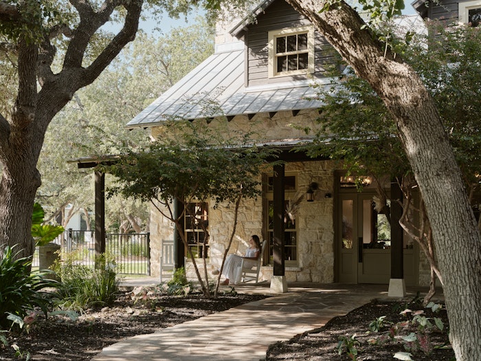 The front porch of the Windflower Spa.