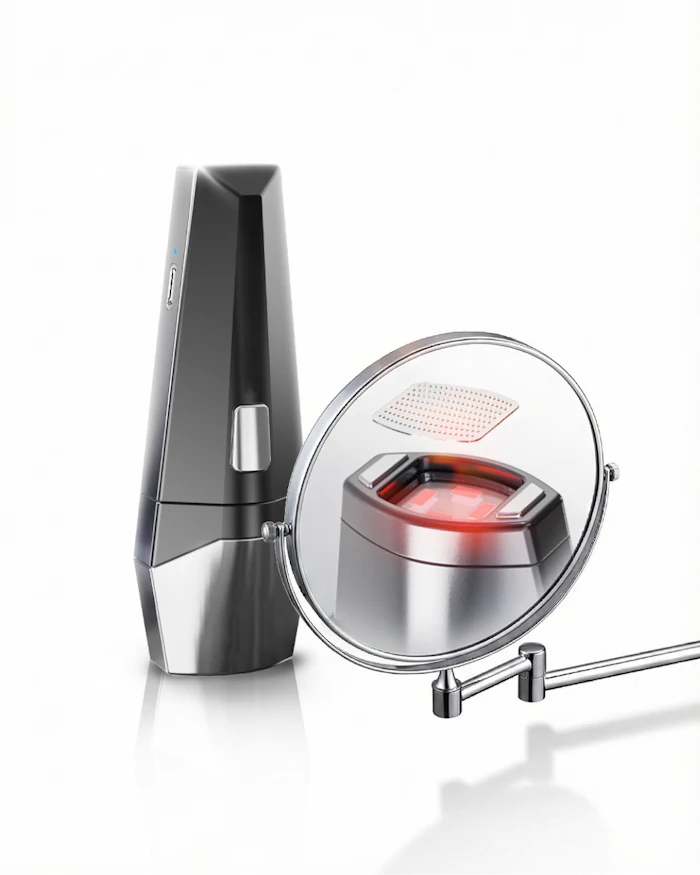 While microneedling creates the pathways, other integrated technologies prepare the biological environment, including Integrated Phototherapy (LED) and Pulsed Electromagnetic Fields (PEMF).