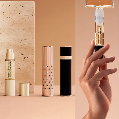 Aptar's Nomad Refill responds to this trend as the industry’s first 10 ml purse spray that can be refilled directly from a full-size perfume bottle in under five seconds.