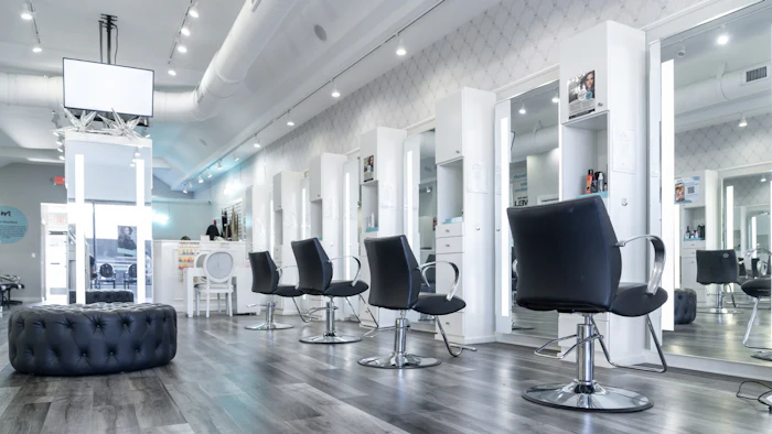 The interior of Moxie Salon & Beauty Bar