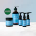 Bioelements skincare product line featuring multi-active solution, resurfacing treatment, microbiome and hydrating serums with Bio + Green Technology logo