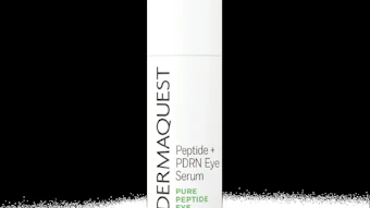 DERMAQUEST Peptide + PDRN Eye Serum bottle with white packaging and black cap