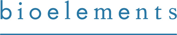 BioElements logo in teal blue text with horizontal line